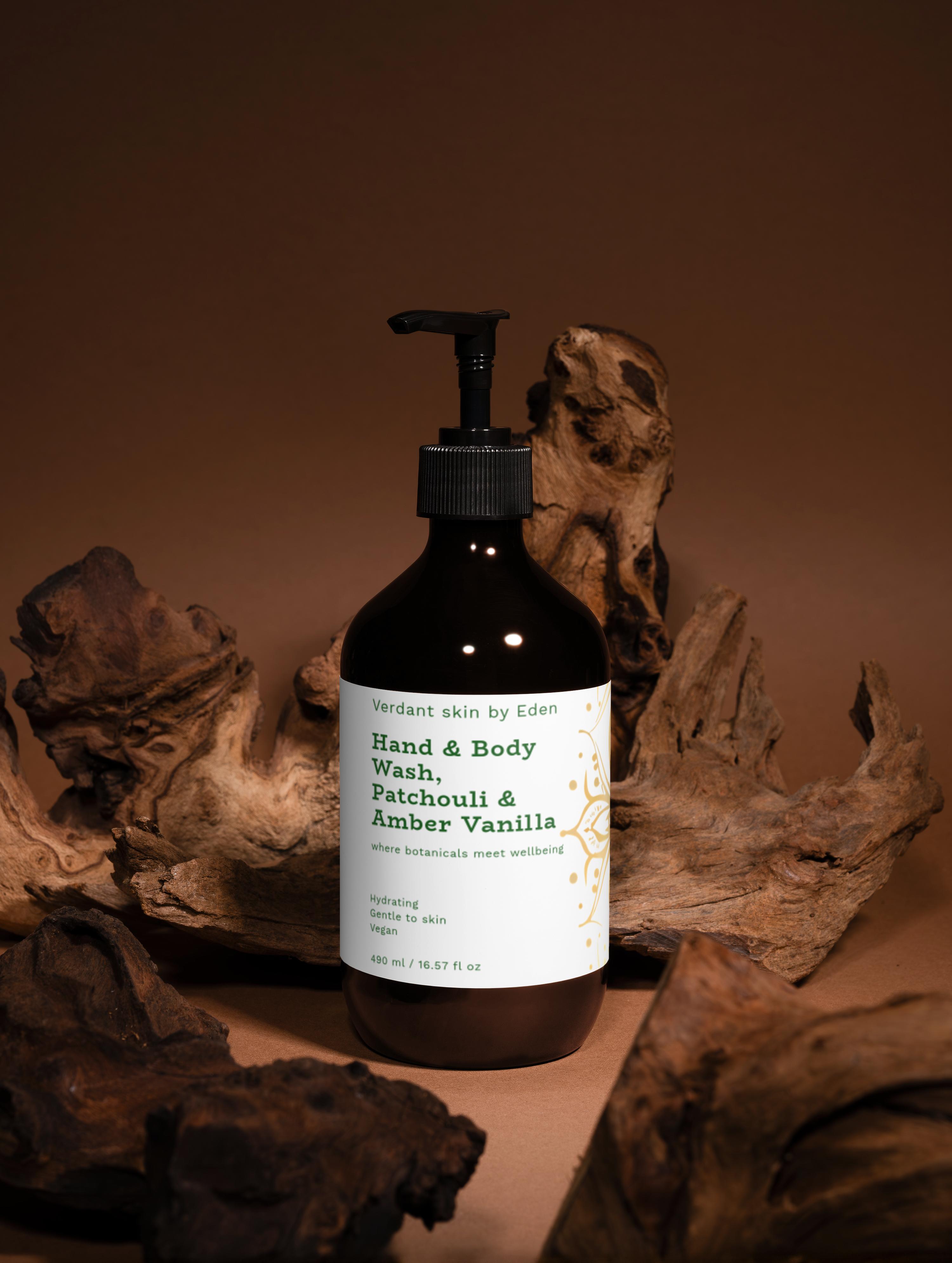 Hand & Body Wash, Patchouli & Amber Vanilla