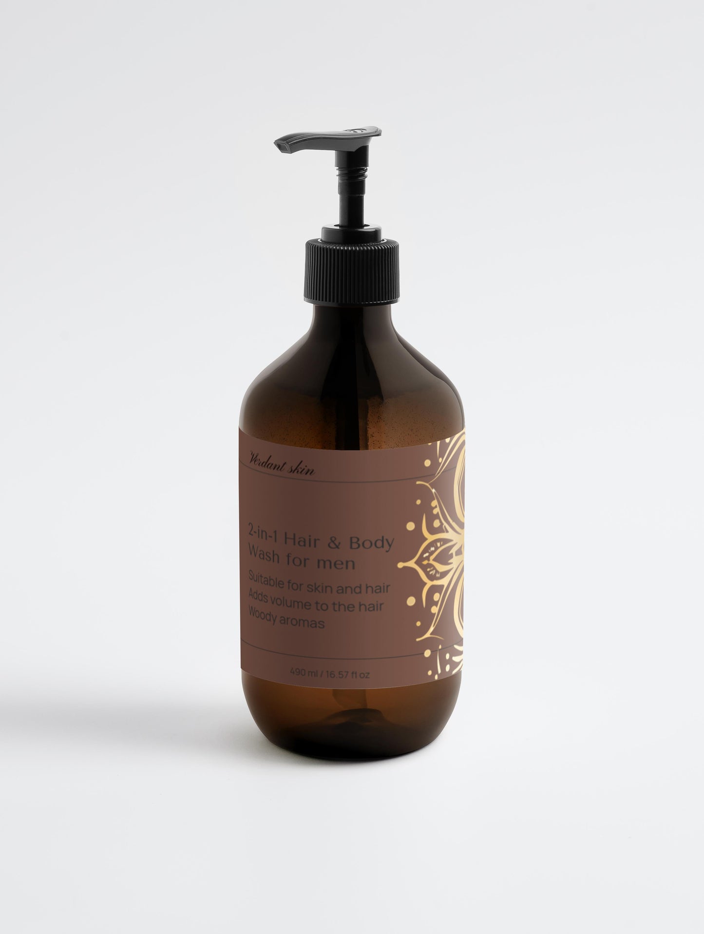 2-in-1 Hair & Body Wash for men - Woody Aroma of Vetiver and amber